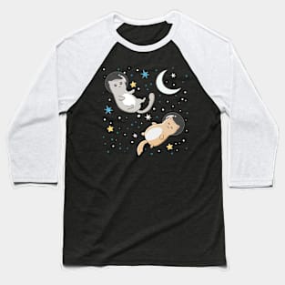 Cats In Space - Funny Cat UFO Lover Space Exploration Geek Baseball T-Shirt